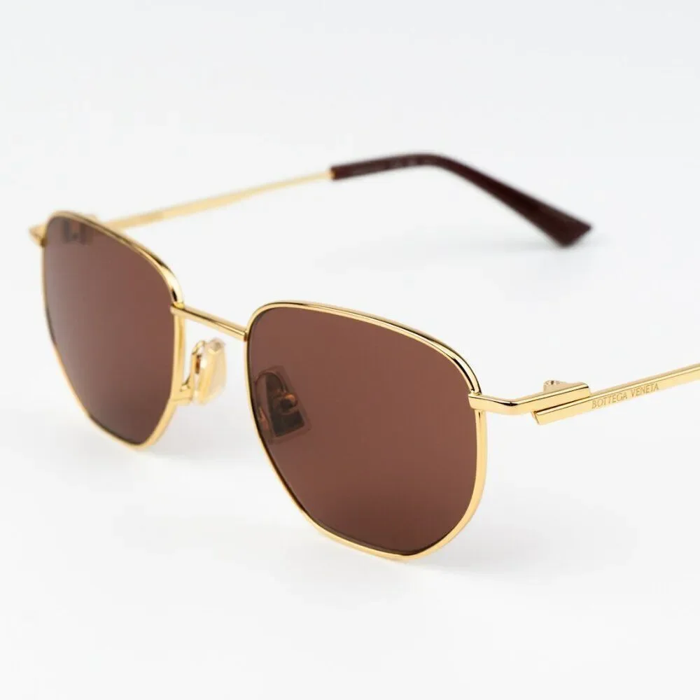 SALE! NEW Bottega Veneta BV1301S 003 Gold Brown Split Panthos Unisex Sunglasses